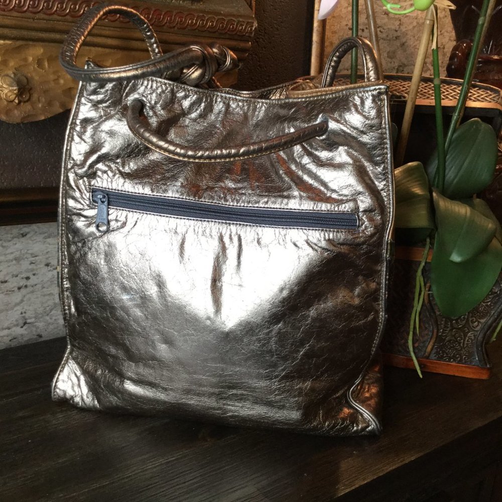 Vintage Metallic Multi Cooper Patchwork Handbangs - image 2